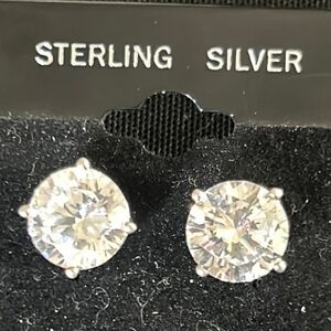 Sterling Silver Earrings With Cubic Zirconia